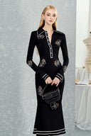 Miss Orchid Sculpted V-Neck Gown for women, from DO LONG, The Viet Concept 