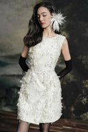 Éclat Hourglass Beaded Jacquard Cocktail Mini Dress for women, from HOBB, The Viet Concept 