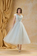 Liana Guipure Lace Tulle Midi Dress for women, from MADDY HATES ROSE, The Viet Concept
