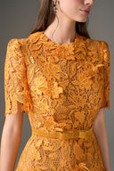Amber Fleur Embellished Lace Midi Dress for women, from IHF STUDIO, The Viet Concept