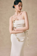 Étoile Pearl Silk Taffeta Strapless Maxi Gown for women, from VONTIER DE MONTIER, The Viet Concept