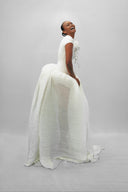 Wilted Lotus Bloom Sculpted Petal Evening Gown for women, from DAS LA VIE, The Viet Concept 
