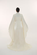 Haytan Beige Crystal-Embellished Abaya for women, from HAYTAN, The Viet Concept