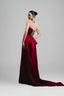 Lencha A-line Straight Across Neck Taffeta Floor Length Dress for women, from Ha Thanh Viet, The Viet Concept 