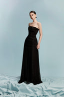 Soma Noir Pleated Mesh Draped Dress for women, from BYDI, The Viet Concept 
