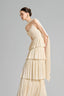 Macias Sheath Back Slit Faux Fur Floor Length Dress for women, from Maison Des Copains, The Viet Concept 