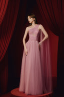 Clara One-Shoulder Draped Tulle Evening Gown for women, from JOSEPHINE, The Viet Concept