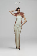 Aurelia Ostrich Feather Bolero for women, from LA VIERGE, The Viet Concept 