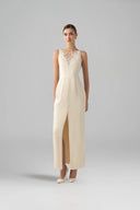 Serena Handcrafted Lace-Back Silk Evening Gown for women, from DANG PHONG DESIGNER, The Viet Concept