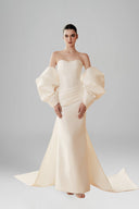 White Cateline Maxi Dress for women, from LINH DOAN, The Viet Concept 