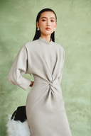 WHITE PLAN • Gray Verona Midi Dress - The Viet Concept