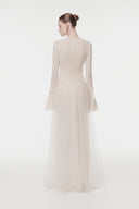L'ALLÉE • High-Neck Draped Evening Gown