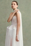 Elysian Lumière Beaded Chiffon Column Gown for women, from DUONG ATELIER, The Viet Concept