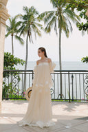 LINH PHUNG • Brumei Silk Off-Shoulder Ruched Maxi Skirt Set