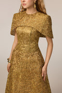 21SIX • Farah Metallic Tulle Crystal-Embellished Strapless Gown