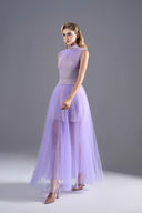 ROSEE de MATIN • Light Purple Tuller Smocking Midi Dress