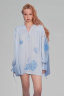 Blue Sea Embroidered Tunic for women, from Xita, The Viet Concept 