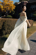 Cream Glacyn Long Cape for woman, from CALISTA, The Viet Concept 