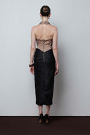 Aurelia Crystal Embrace Crepe Dress for women, from DO LONG, The Viet Concept 