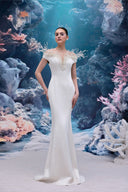 Mireille Coral Embellished Silk Taffeta Gown for women, from 21SIX, The Viet Concept