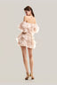 Beige Off-shoulder Mini Dress for women, from MUST HAVE, The Viet Concept 
