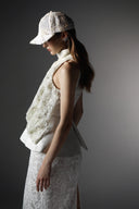 Edelweiss Embroidered Lace Peplum Gown Dress for women, from SORAMAME, The Viet Concept
