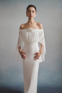 Brume Fleur Off-Shoulder Maxi Dress for women, from HA THANH VIET, The Viet Concept 