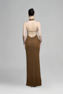  Choco Sparkling Mesh Maxi Dress for women, from Pham, The Viet Concept 