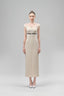 Ismera Sheath Off-Shoulder Crepe Calf Length Dress for women, from Maison Des Copains, The Viet Concept 