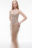 LUCILLA • Elif Embroidered Floral Lace Mermaid Evening Gown
