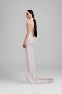 Cicilow Bodycon Halter Neck Silk Spandex Floor Length Dress for women, from Ha Thanh Viet, The Viet Concept 