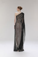 Redamacy Asymmetrical Lace Off-Shoulder Scarf Gown for women, from SORAMAME, The Viet Concept