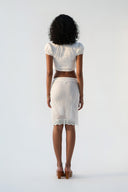 Marta Silk Breeze Cropped Tie-Front Top for women, from HUELLEY HUELLEY, The Viet Concept