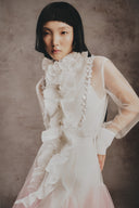 Astra Blush Gradient Voile Couture Skirt for women, from WHITE PLAN, The Viet Concept 