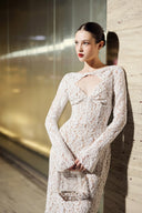Avery Floral Lace Cut-Out Midi Dress for women, from 21SIX, The Viet Concept