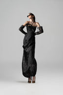 Noctiflora Luxe Convertible Lamé Dress-To-Pant Gown for women, from SORAMAME, The Viet Concept
