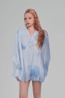 Blue Sea Embroidered Tunic for women, from Xita, The Viet Concept 