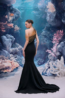 Aurelia Coral Embellished Crepe Mermaid Gown for women, from 21SIX, The Viet Concept