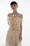 Morgana Feathered Off-Shoulder Gown for women,from JOSEPHINE, The Viet Concept 