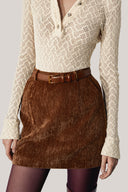Sierra A-line Back Zipper Velvet Mini Skirt  for women, from HOBB, The Viet concept 