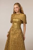 21SIX • Farah Metallic Tulle Crystal-Embellished Strapless Gown