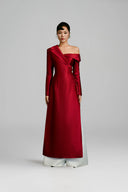 Nghien Hy Off-Shoulder Bamboo Taffeta Ao Dai for women, from EIRA TONG, The Viet Concept