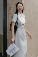 Gray Halyn Midi Dress for women, from WHITE PLAN, The Viet Concept