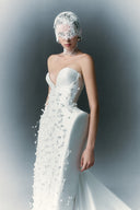 HA THANH VIET • Christopher Hand-Embroidered Floral Taffeta Mermaid Gown