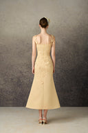 ROSEE de MATIN • Creamy Yellow Hibiscus Dress