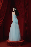 Ayla Crystal Draped Off-Shoulder Tulle Evening Gown for women, from JOSEJOSEPHINE, The Viet Concept