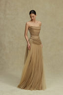 BYDI • Dara Pleated Tulle Taffeta Couture Evening Gown