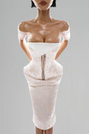 White Lua dress for woman, from HUELLEY ROSE, The Viet Concept 