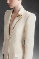 Vaelith Aureum Deep-V Velvet Trench Coat for women, from MAISON DES COPAINS, The Viet Concept