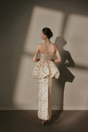 ARTI APPAREL • Lorevia Embroidered Tulle & Taffeta Floor-Length Gown